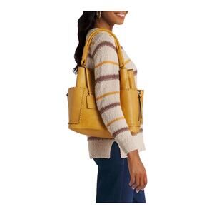 Malibu Skye Koren Shoulder Bag Yellow NWT Faux Leather